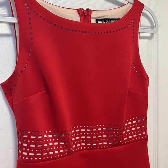 Karl Lagerfeld Red Sleeveless Dress - Picture 2 of 10